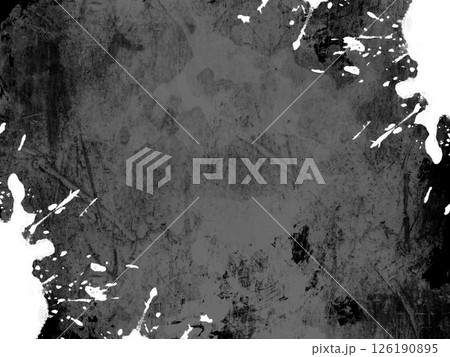 白い飛沫と薄汚れた灰色の暗い雰囲気の背景 126190895