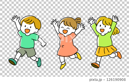 ジャンプする子どもたち ジャンプする子どもたち 126190908