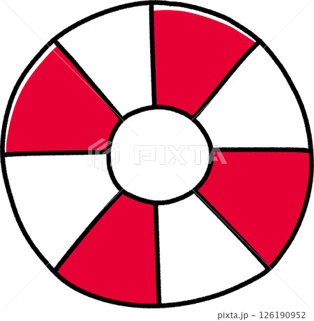 シンプルな浮き輪のイラスト 126190952