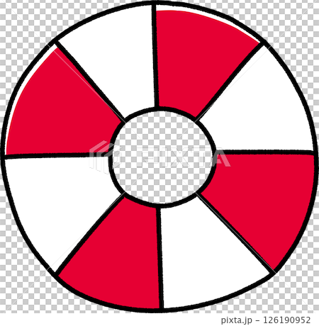 シンプルな浮き輪のイラスト 126190952