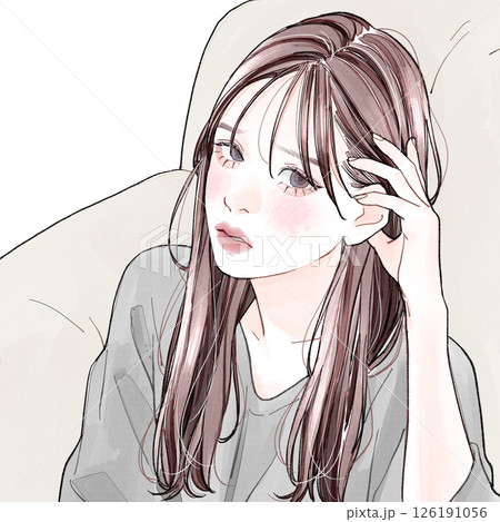 だるそうな女性 126191056