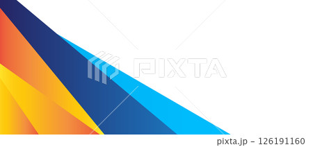 abstract geometric gradient orange blue background vector illustration. 126191160