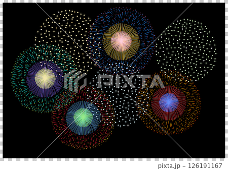 Colorful fireworks background 126191167