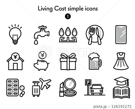 アイコン集 生活費 アイコン集 生活費 126191272