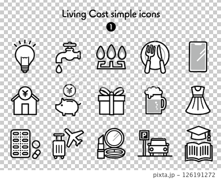 アイコン集 生活費 アイコン集 生活費 126191272