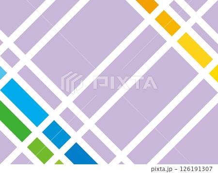 幾何学模様　格子模様　パステルカラー 126191307