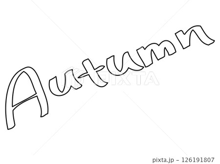 黒の手書きのAutumnの文字 黒の手書きのAutumnの文字 126191807