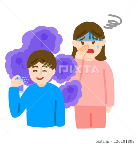 香水の香りで困っている女性 126191808