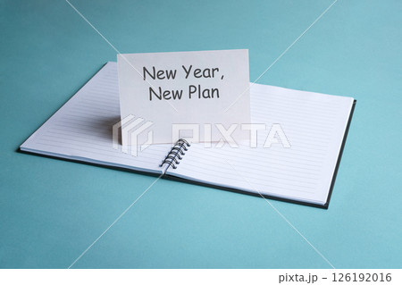 New year, new plan on a white card New year, new plan on a white card 126192016