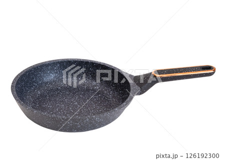 gray frying pan isolate on white background gray frying pan isolate on white background 126192300