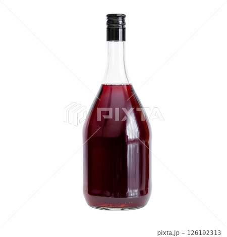 Red Wine Bottle Isolated On White Background Red Wine Bottle Isolated On White Background 126192313