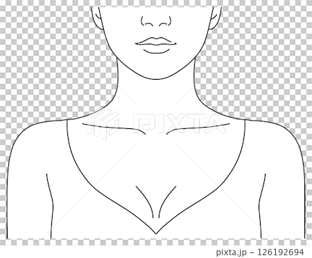穿著開胸緊身衣的女人 126192694