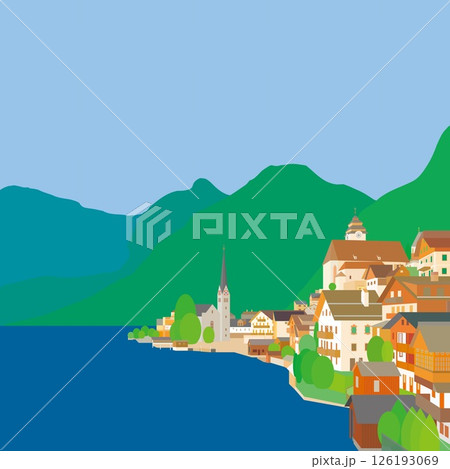 ハルシュタット hallstatt salzkammergut ザルツカンマ―グート 春風景 ハルシュタット hallstatt salzkammergut ザルツカンマ―グート 春風景 126193069