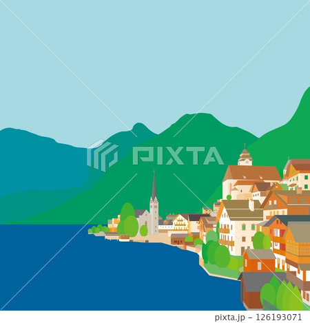 ハルシュタット hallstatt salzkammergut ザルツカンマ―グート 春風景 ハルシュタット hallstatt salzkammergut ザルツカンマ―グート 春風景 126193071