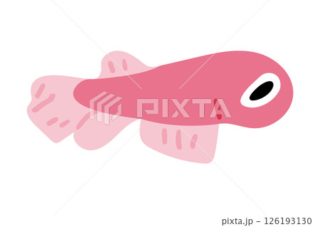 Cartoon Pink Fish Illustration 126193130