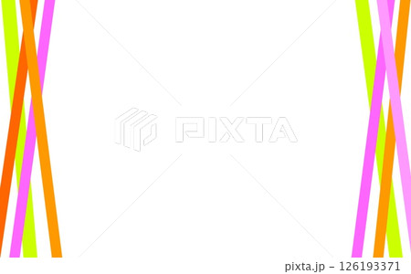 フレーム　線　ライン　白背景　ビビッド 126193371