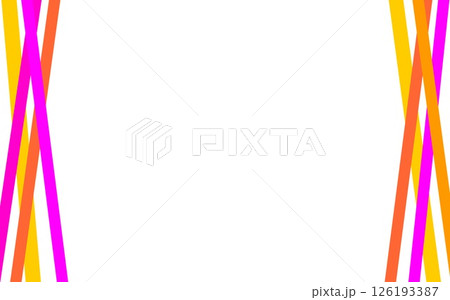 フレーム　線　ライン　白背景　ビビッド 126193387