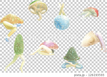 蘑菇矮人水彩插圖集03 126193593