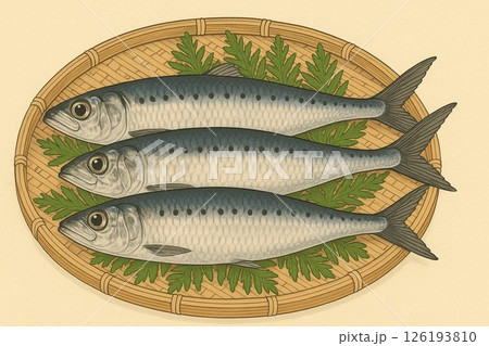 日本人がよく食べる魚（鰯） 126193810