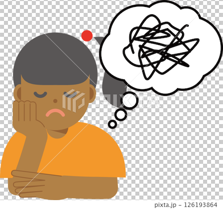 無法清晰思考的女人的插圖 無法清晰思考的女人的插圖 126193864