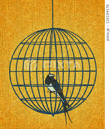 Caged bird vector mosaic 126194576