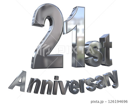 3DCG文字「21st Anniversary/21周年マークキラキラ」 126194696