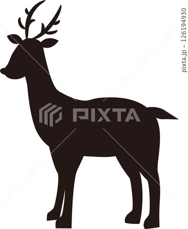 シンプルな鹿のイラスト素材 126194930