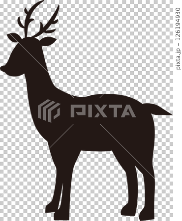 シンプルな鹿のイラスト素材 126194930