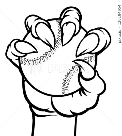 Baseball Softball Ball Claw Talon Monster Hand 126194954