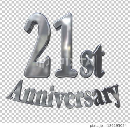 3DCG text "21st Anniversary/21st Anniversary Mark Sparkle" 126195024