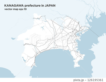 日本の神奈川県のシンプルなロードマップ 126195361