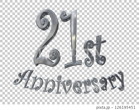 3DCG text "21st Anniversary/21st Anniversary Mark Sparkle" 126195451