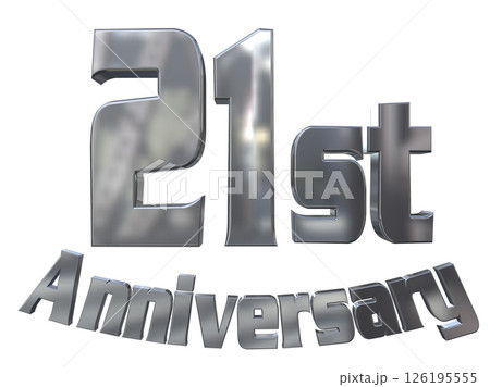 3DCG文字「21st Anniversary/21周年マークキラキラ」 126195555