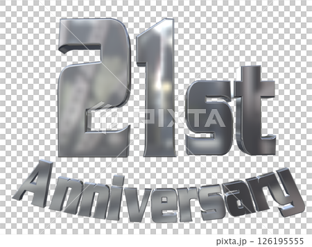 3DCG文字「21st Anniversary/21周年マークキラキラ」 126195555