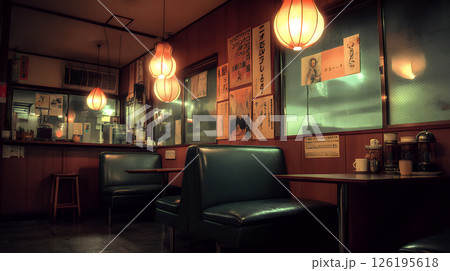 昭和レトロなイメージの喫茶店 昭和レトロなイメージの喫茶店 126195618