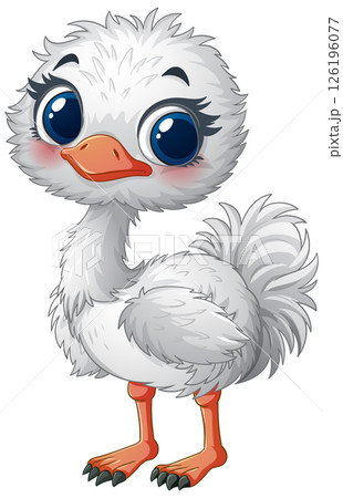 Adorable Baby Ostrich Illustration Adorable Baby Ostrich Illustration 126196077