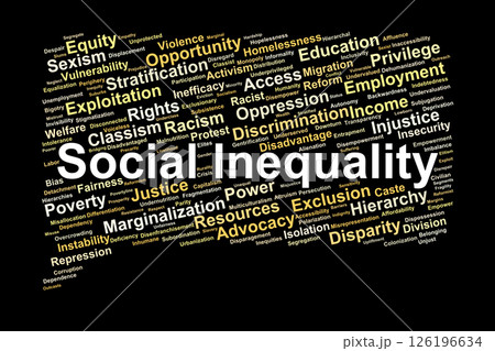 Social Inequality Word Cloud. Key Terms on Injustice, Access, Power, and Opportunity Social Inequality Word Cloud. Key Terms on Injustice, Access, Power, and Opportunity 126196634