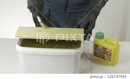 The Wood Treatment Process utilizing a Natural Solution involves various steps and techniques. Creative 126197945