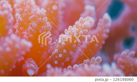 Colorful coral reef teeming with life showcases beautiful marine ecosystem 126198060