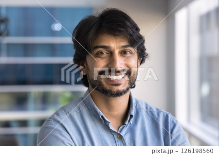 Head shot portrait of happy Indian businessman Head shot portrait of happy Indian businessman 126198560