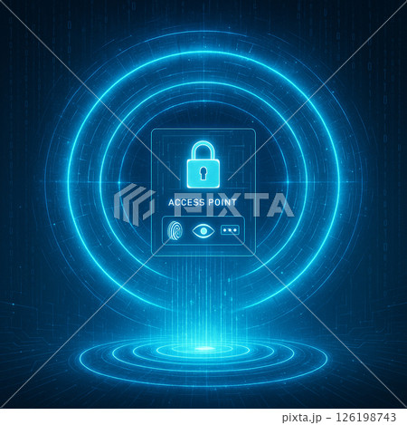 アクセス制御と多要素認証を表現したセキュリティイメージ アクセス制御と多要素認証を表現したセキュリティイメージ 126198743