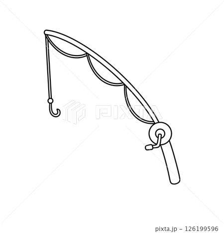 A fishing pole with a hook on it 126199596