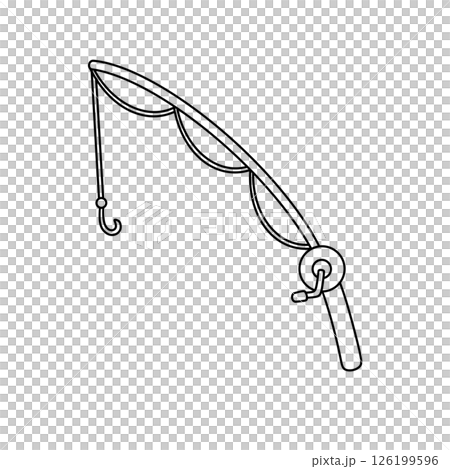 A fishing pole with a hook on it A fishing pole with a hook on it 126199596