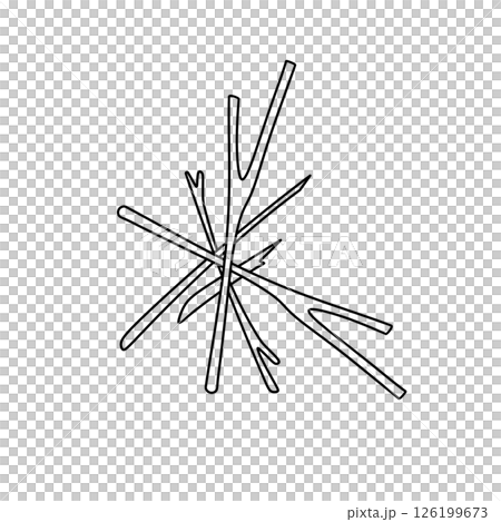 A pile of sticks with a few broken ones A pile of sticks with a few broken ones 126199673