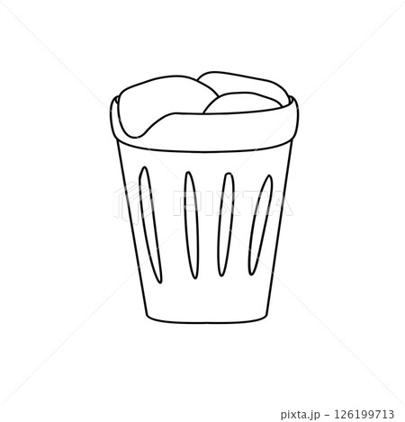 A trash can with a lid on top 126199713