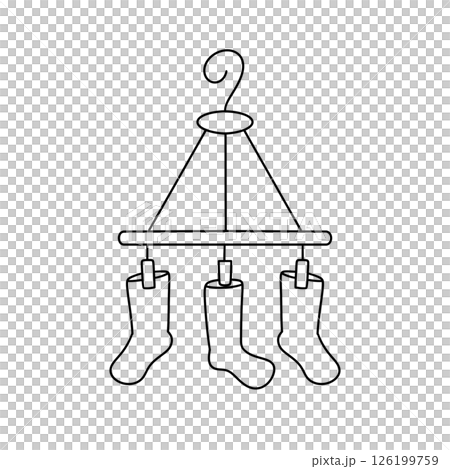 The socks are all different colors and sizes 126199759