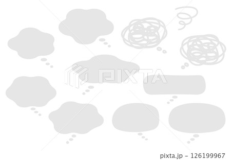 悩み 不満 考える もくもく吹き出し 悩み 不満 考える もくもく吹き出し 126199967