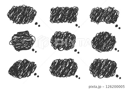 悩み　不満　考える　もくもく吹き出し 126200005