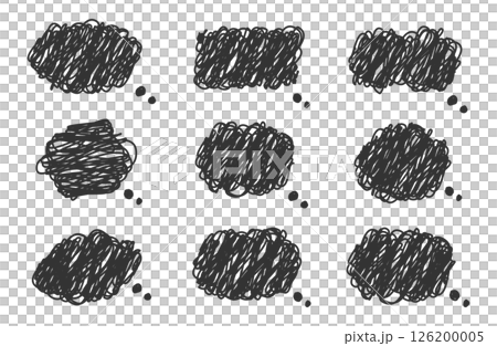 悩み　不満　考える　もくもく吹き出し 126200005