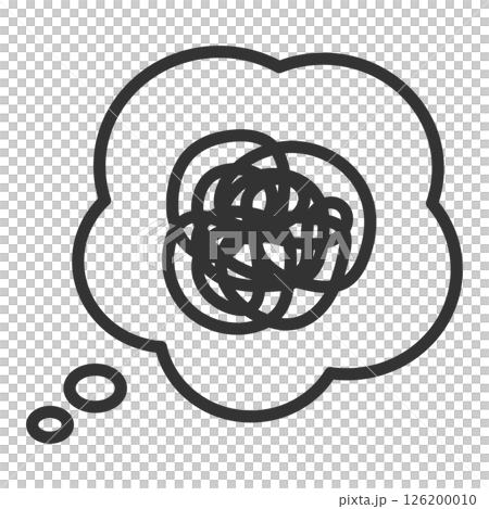 Worries, dissatisfaction, thoughts, mumbling speech bubble Worries, dissatisfaction, thoughts, mumbling speech bubble 126200010